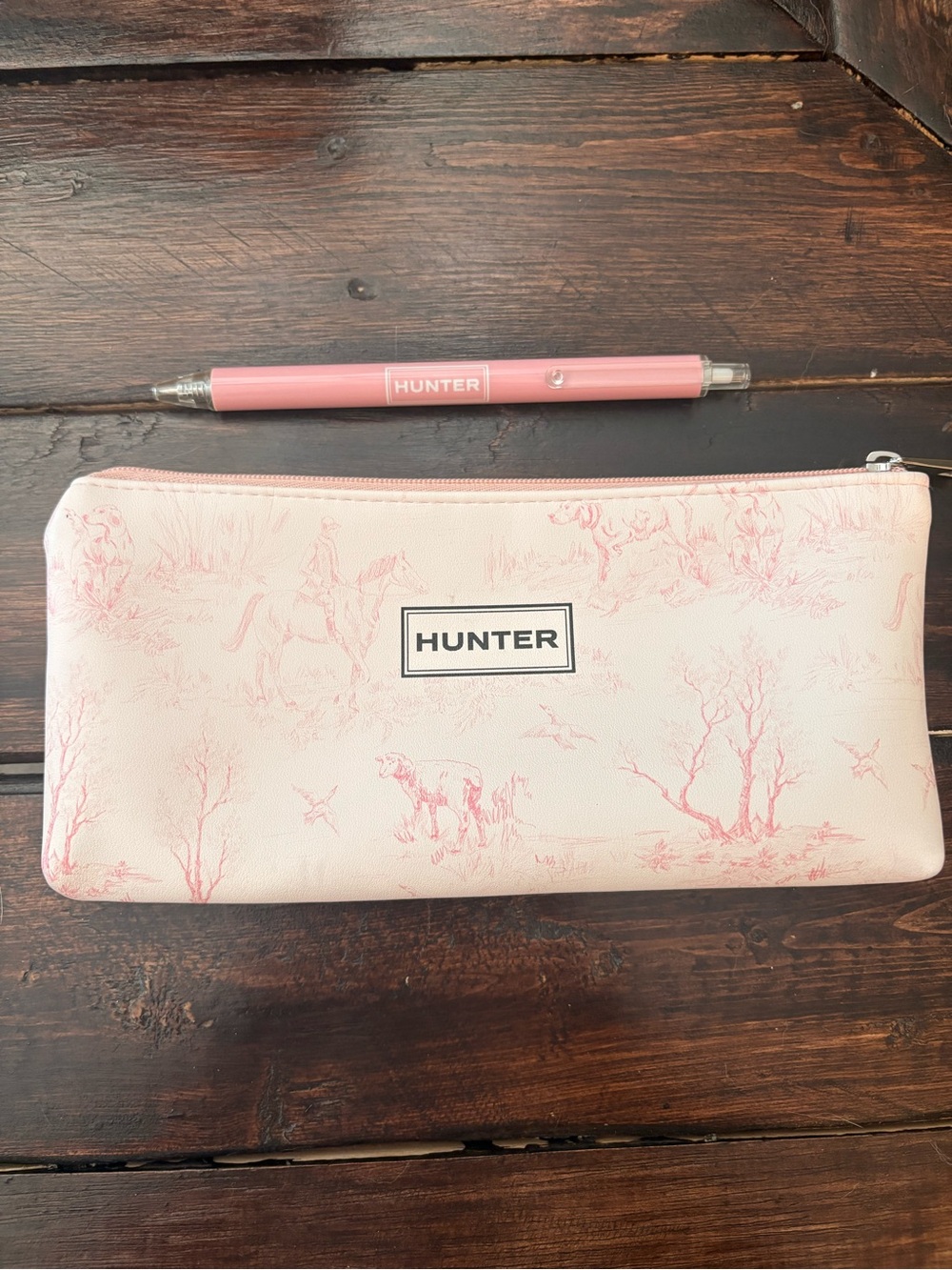 Hunter Pink Pencil/Cosmetic Pouch
